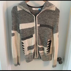 Anthropologie zip up sweater with hood